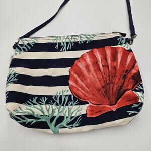 Paul Brent Watercolor Art Lined Sun N Sand Canvas Crossbody Bag Coastal Life